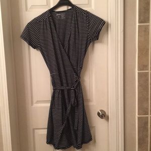 Pact navy stripe dress
